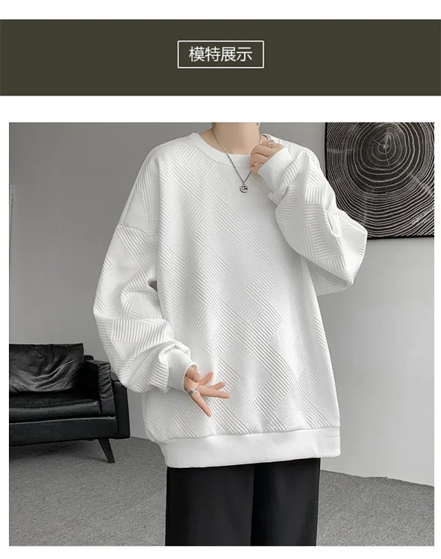 Men's Oversize Jacquard Sweatshirt Detail