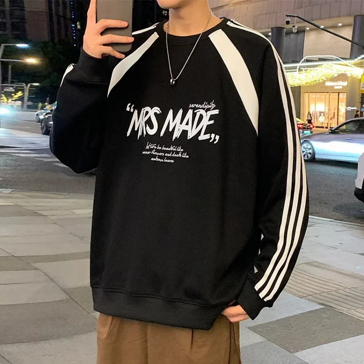 Men's Oversized American Graphic Crewneck Sweatshirt