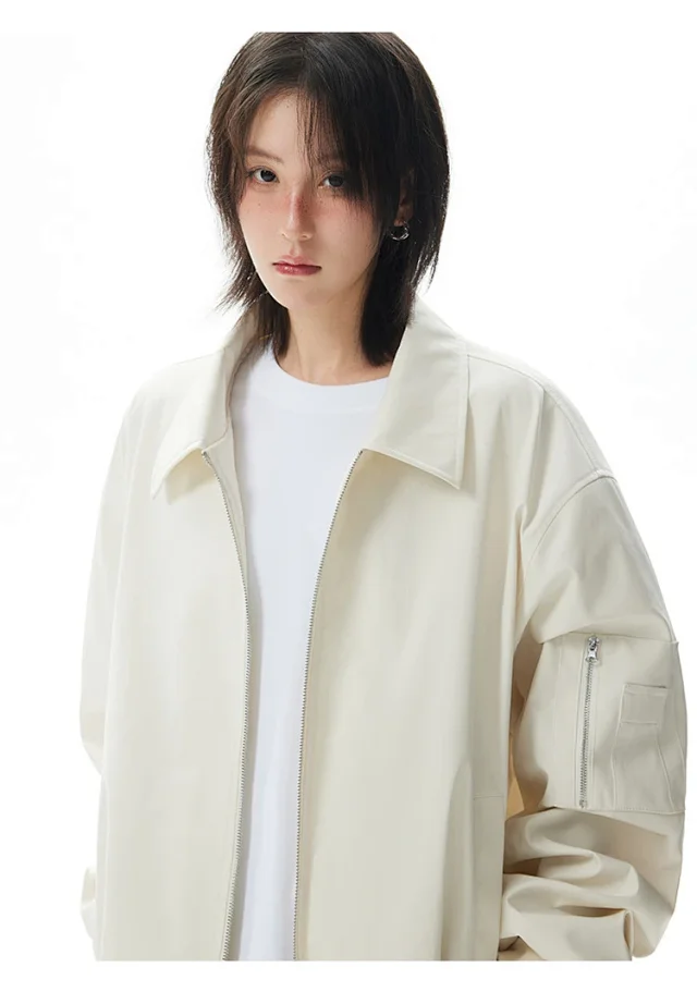 Unisex Cropped Bomber Jacket New Detail