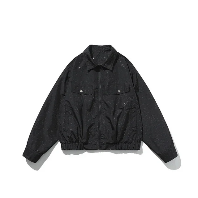 Starry Sky Men's Flight Jacket Detail