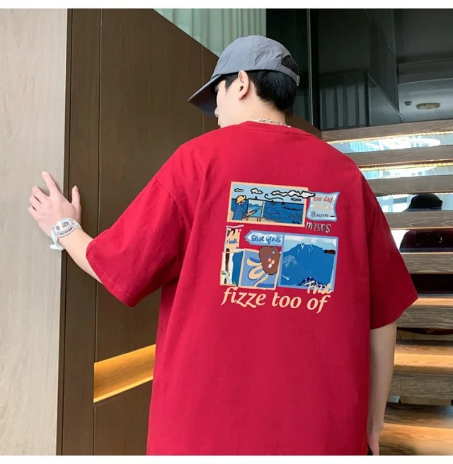 Men's Heavyweight Cotton T-Shirt Plus Size Detail