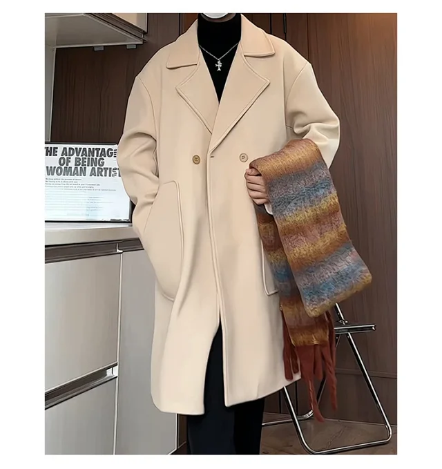 2025 A/W Men's Double-Breasted Wool Coat Detail