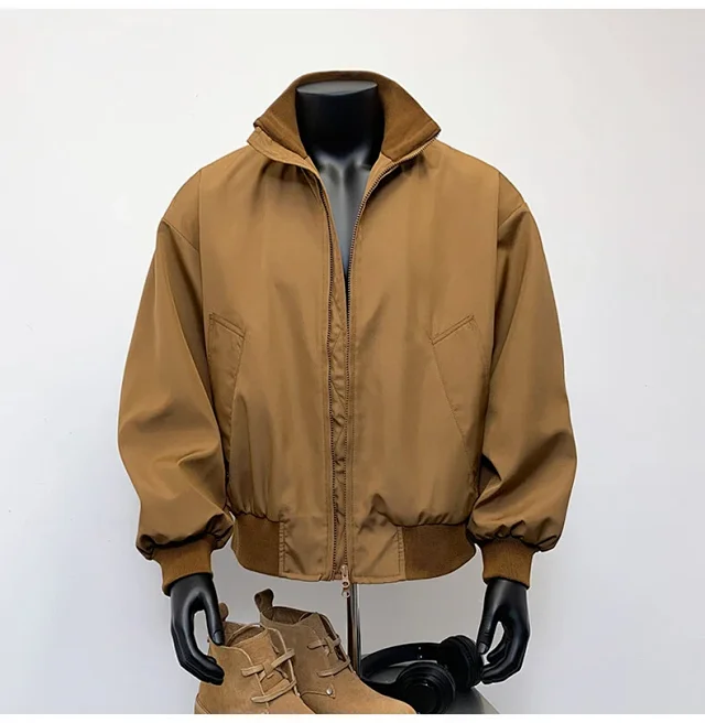 Men's Vintage American Oversized Bomber Jacket Detail
