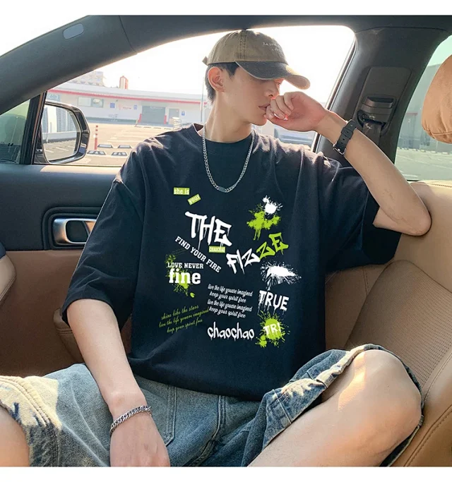 Men's Oversized Sport Cotton Tee Breathable Detail