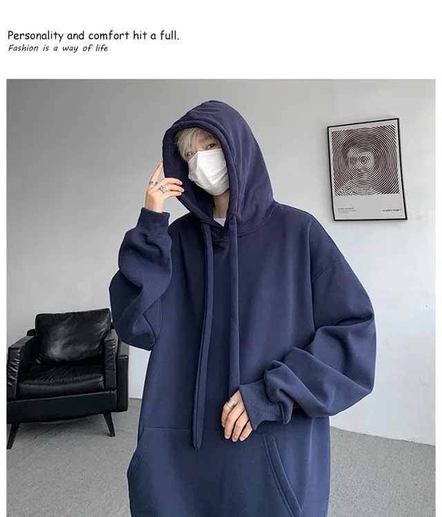 Men's 8XL Fleece Hoodie Heavyweight Detail