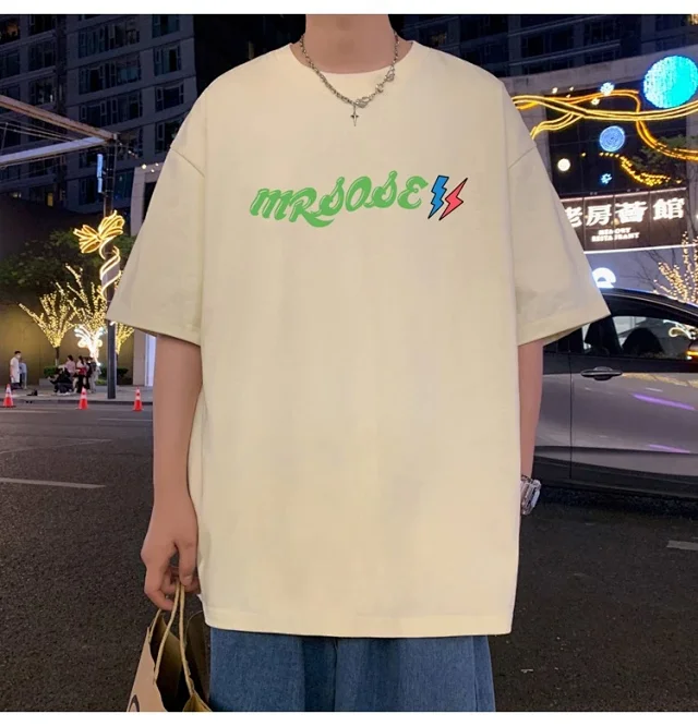 Men's Plus Size Heavyweight Cotton T-Shirt Detail