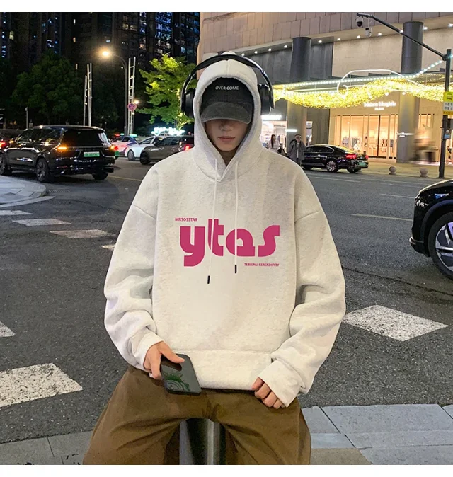 Men's Cotton Loose Hoodie (Autumn/Winter New) Detail