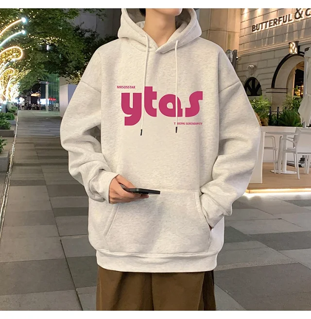 Men's Cotton Loose Hoodie (Autumn/Winter New) Detail
