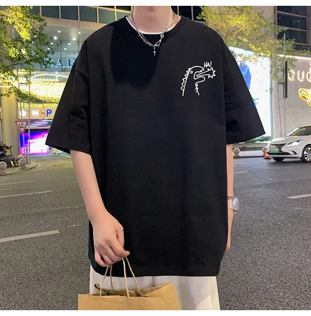 2025 Summer Men's Cotton Oversized T-Shirt Detail