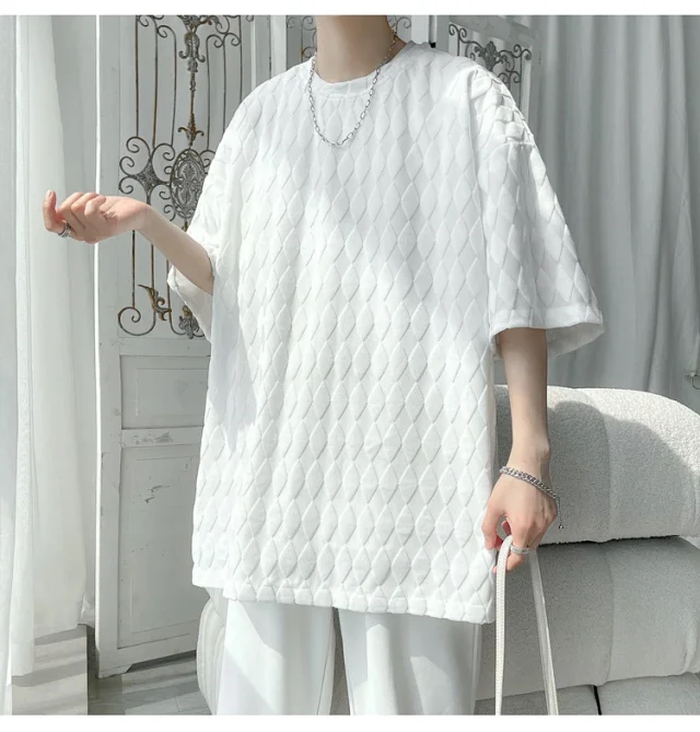 Men's Cooling Silk Jacquard Stretch Tee Detail
