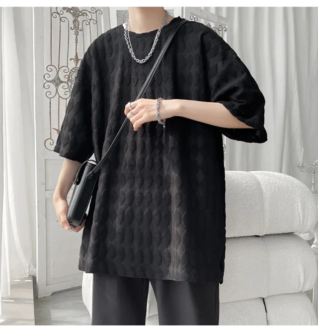 Men's Cooling Silk Jacquard Stretch Tee Detail