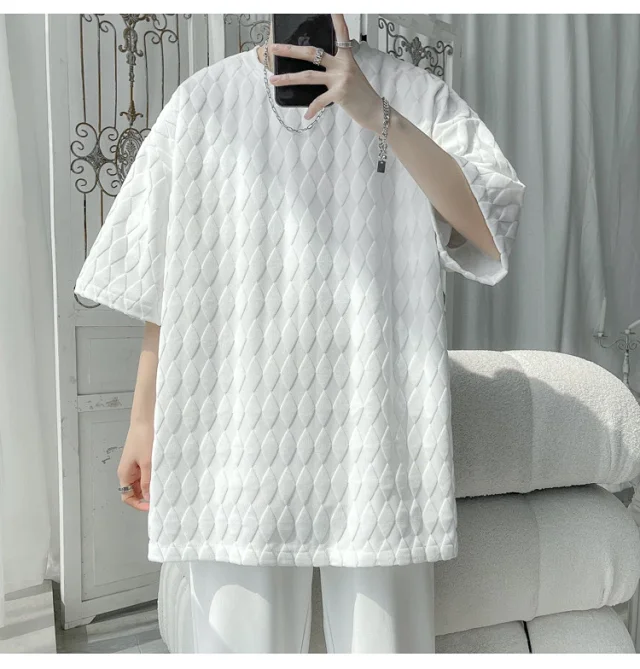 Men's Cooling Silk Jacquard Stretch Tee Detail
