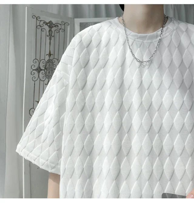 Men's Cooling Silk Jacquard Stretch Tee Detail