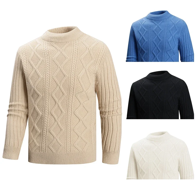 Men's Vintage Argyle Sweater Loose Fit