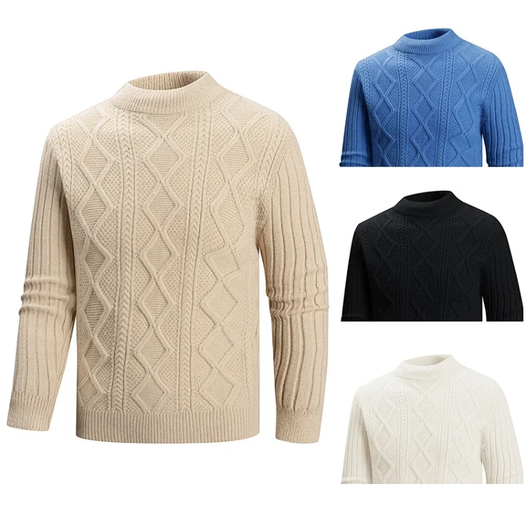 Men's Vintage Argyle Sweater Loose Fit