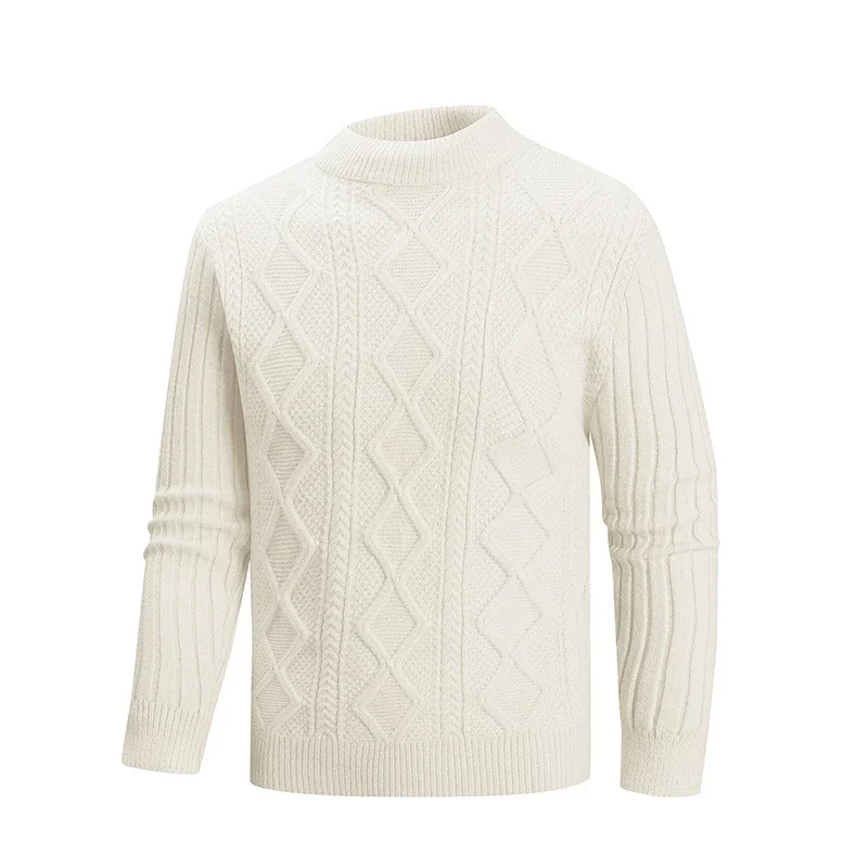 Men's Vintage Argyle Sweater Loose Fit