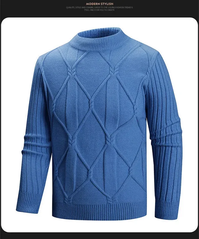Men's American Vintage Japanese Argyle Sweater Detail