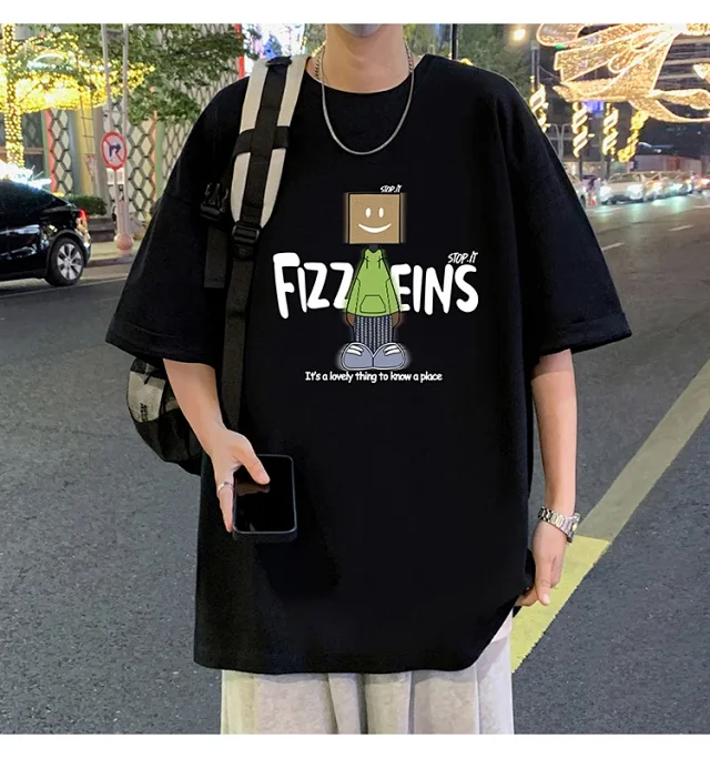Men's Summer Casual Cotton Short-Sleeve Tee Detail