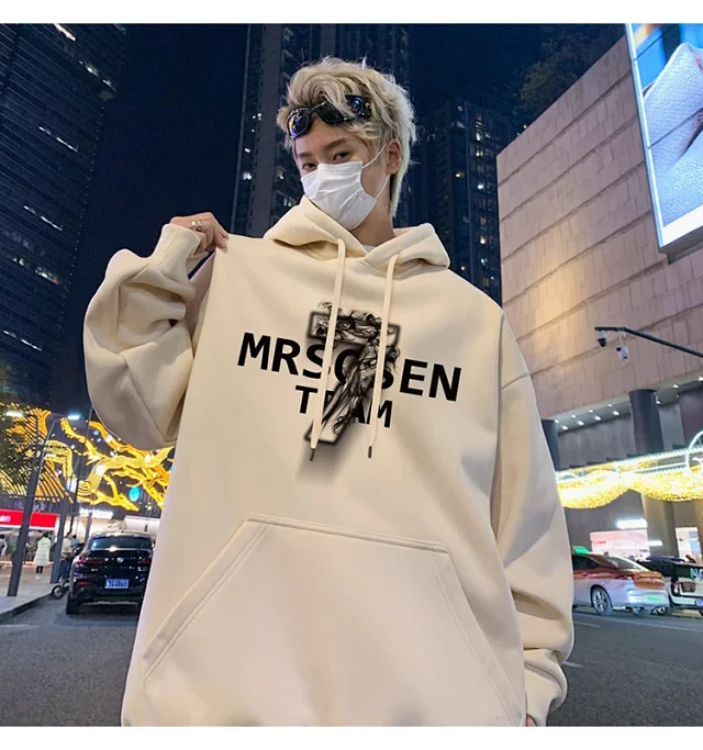 Men's Cotton Oversized Hoodie HK Style Detail