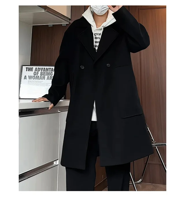 2025 A/W Men's Double-Breasted Wool Coat Detail