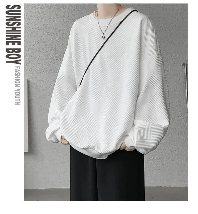 Men's Oversize Jacquard Sweatshirt Detail