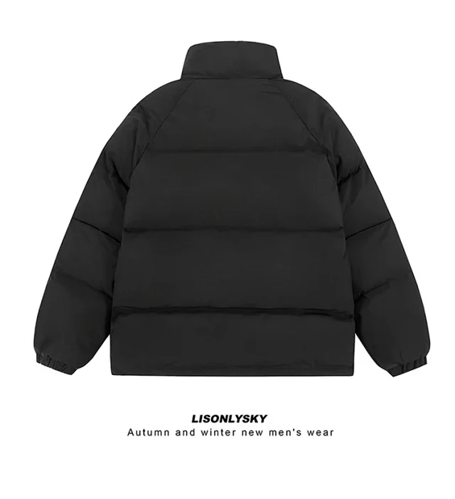 Youth Winter Waterproof Striped Puffer Jacket Detail