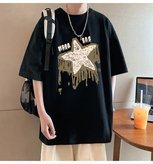 2025 American Men's Heavyweight Cotton T-Shirt Detail
