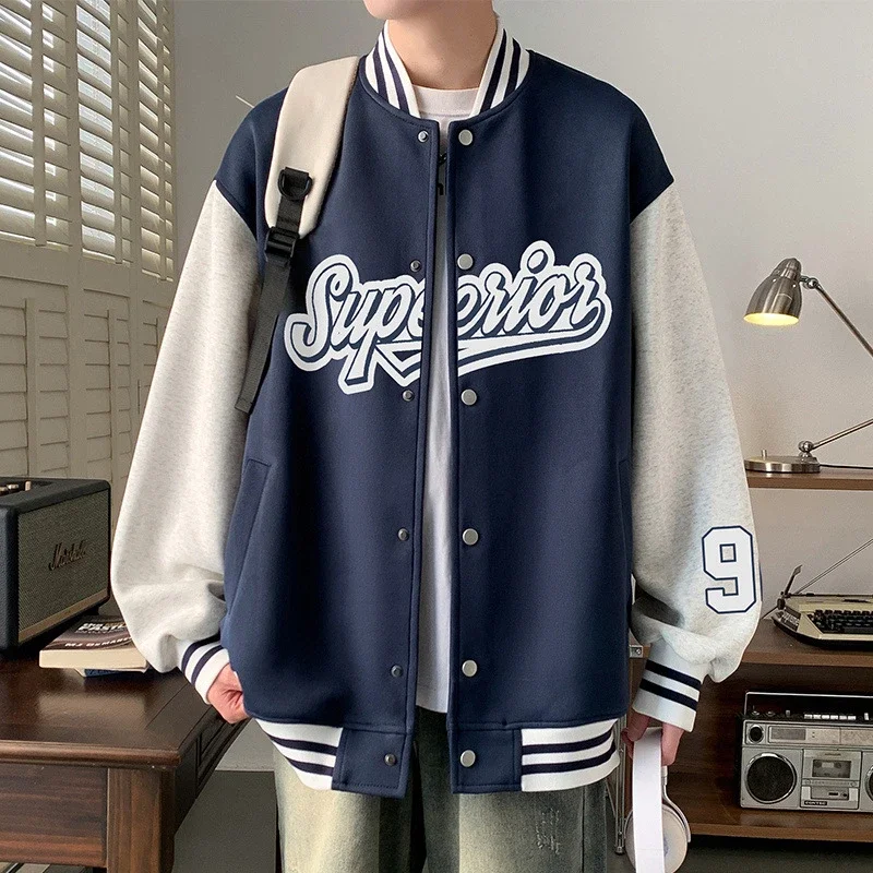 Men's Stand-Collar Single-Breasted Cardigan