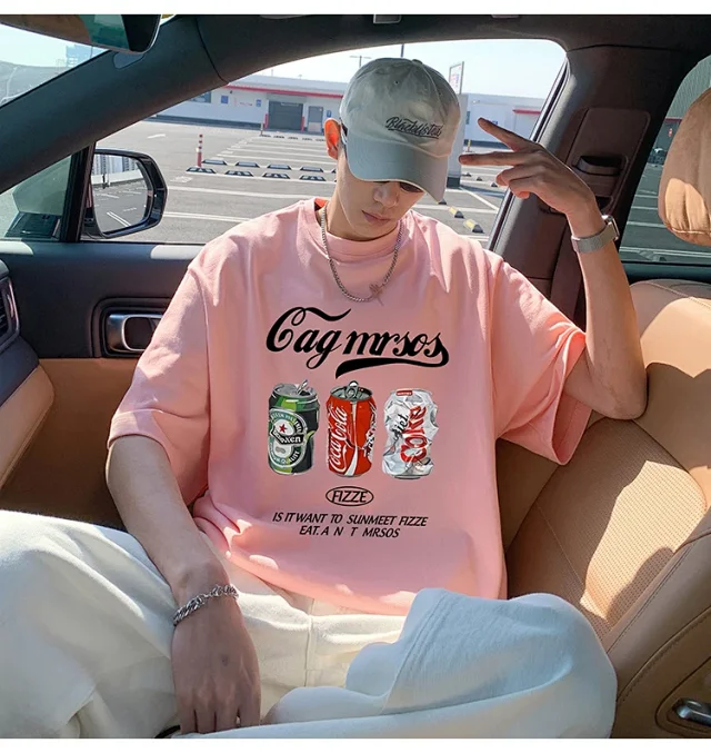 Men's Loose Cotton Tees Detail