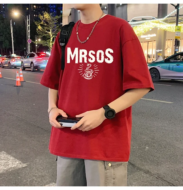 Men's Heavyweight Cotton Short Sleeve T-Shirt Detail