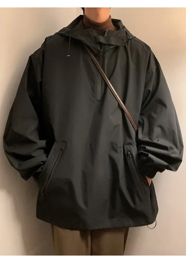 Men's & Youth Hooded Half-Zip Windbreaker Detail