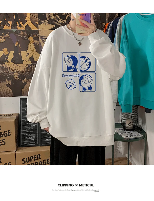 Blue Bear Men's Loose Fit Sweatshirt Detail