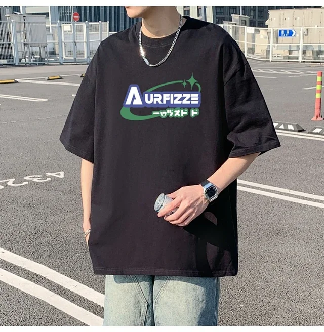 Men's Lightweight Cotton Oversized Short-Sleeve Tee Detail