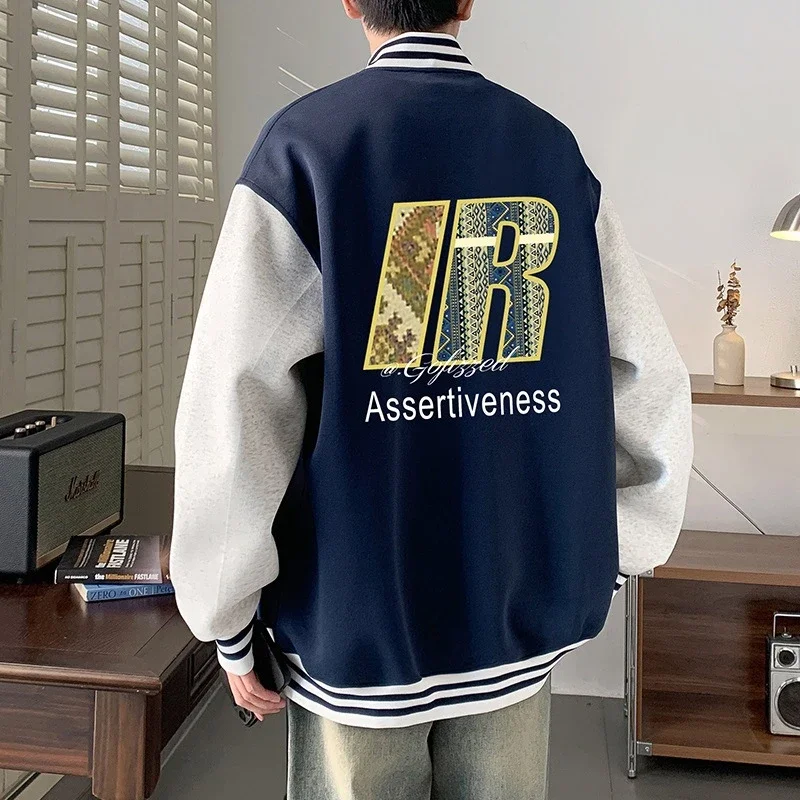Trendy Men's Oversized Casual Bomber Jacket