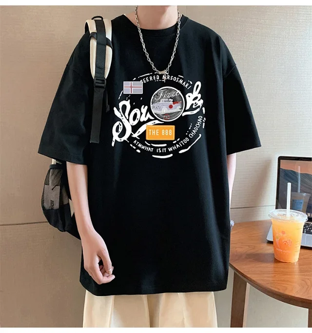 Men's Summer Casual Round Neck Tee Detail