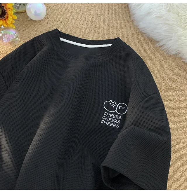 Men's Summer Waffle Quick-Dry T-Shirt Detail