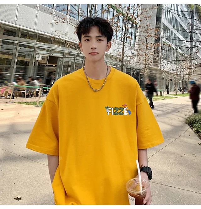 Men's Heavyweight Cotton Loose Fit Tee Detail