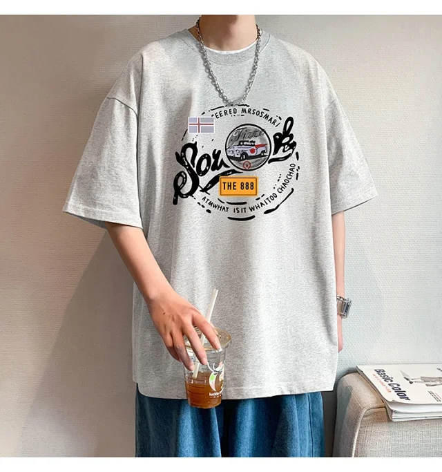 Men's Summer Casual Round Neck Tee Detail