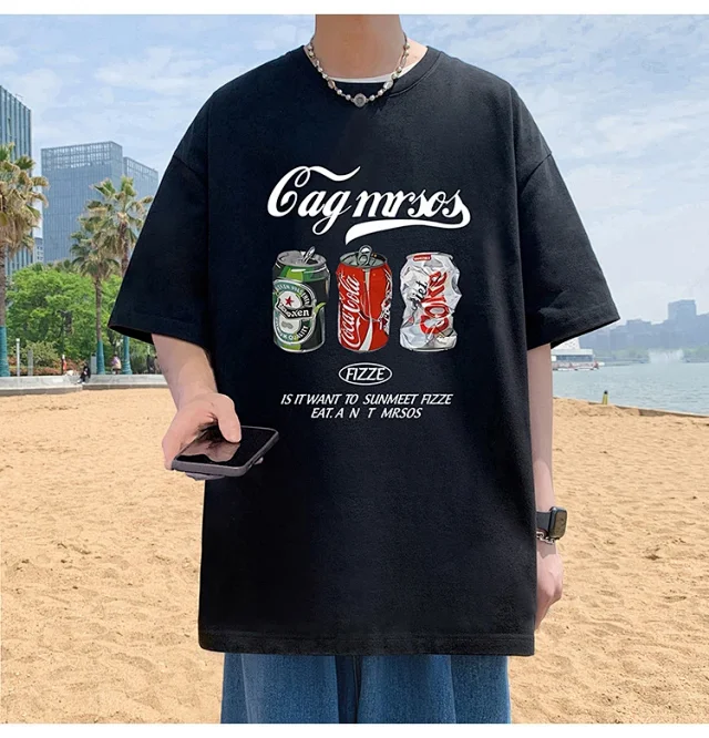 Men's Loose Cotton Tees Detail