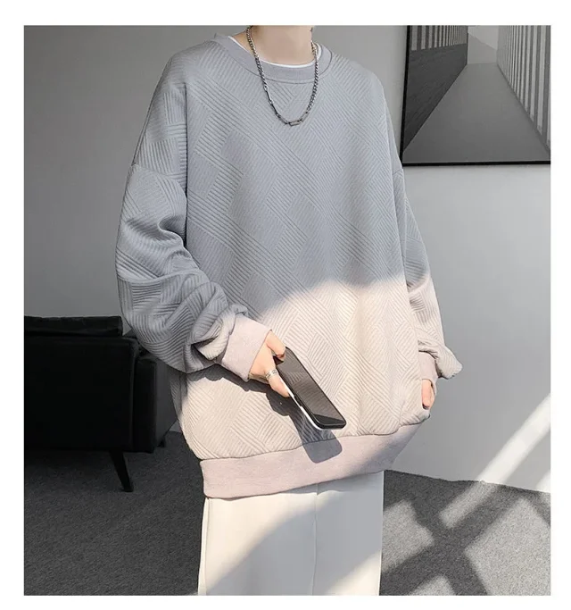 Men's Oversize Jacquard Sweatshirt Detail
