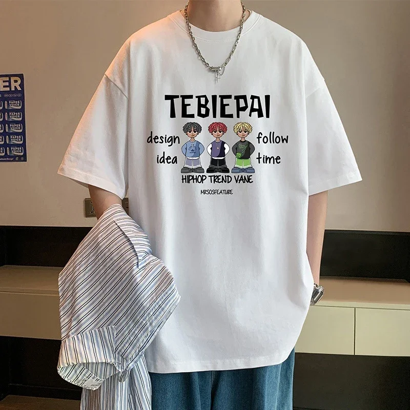 Men's Cotton Loose-Fit Sport T-Shirt Summer