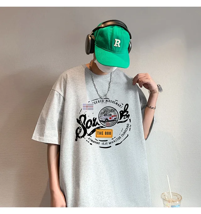 Men's Summer Casual Round Neck Tee Detail