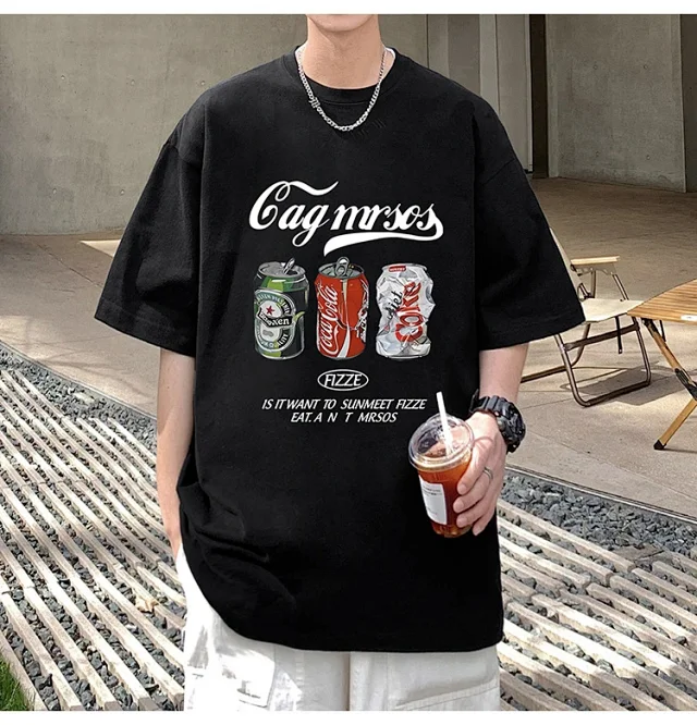 Men's Loose Cotton Tees Detail