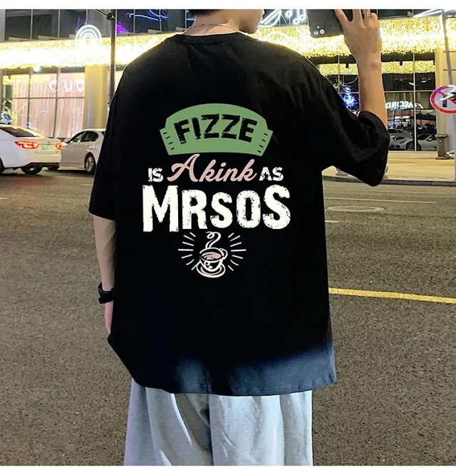 Men's Heavyweight Cotton Short Sleeve T-Shirt Detail