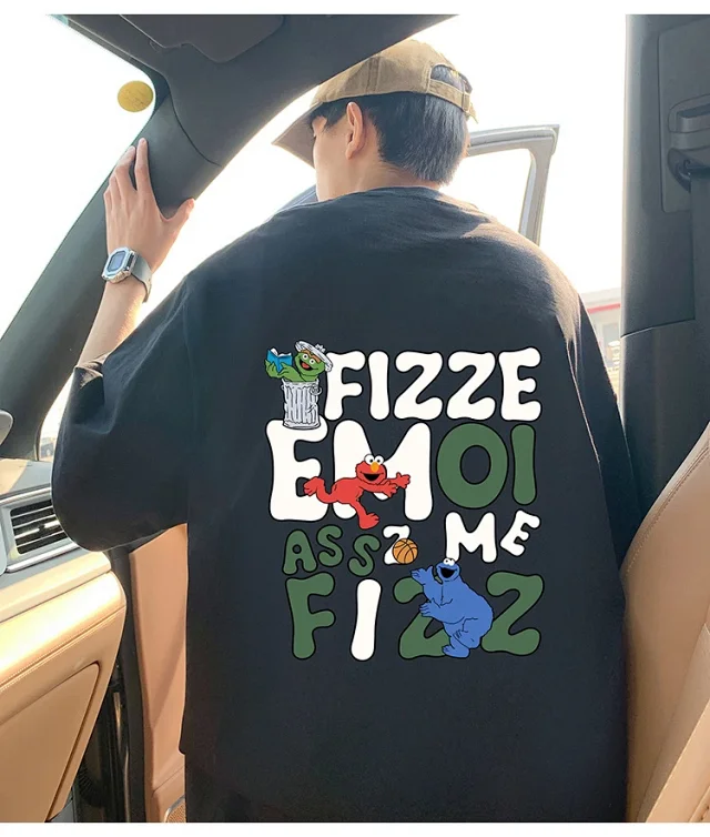 Men's Heavyweight Cotton Loose Fit Tee Detail