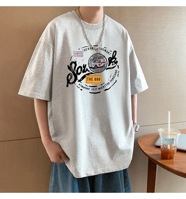 Men's Summer Casual Round Neck Tee Detail