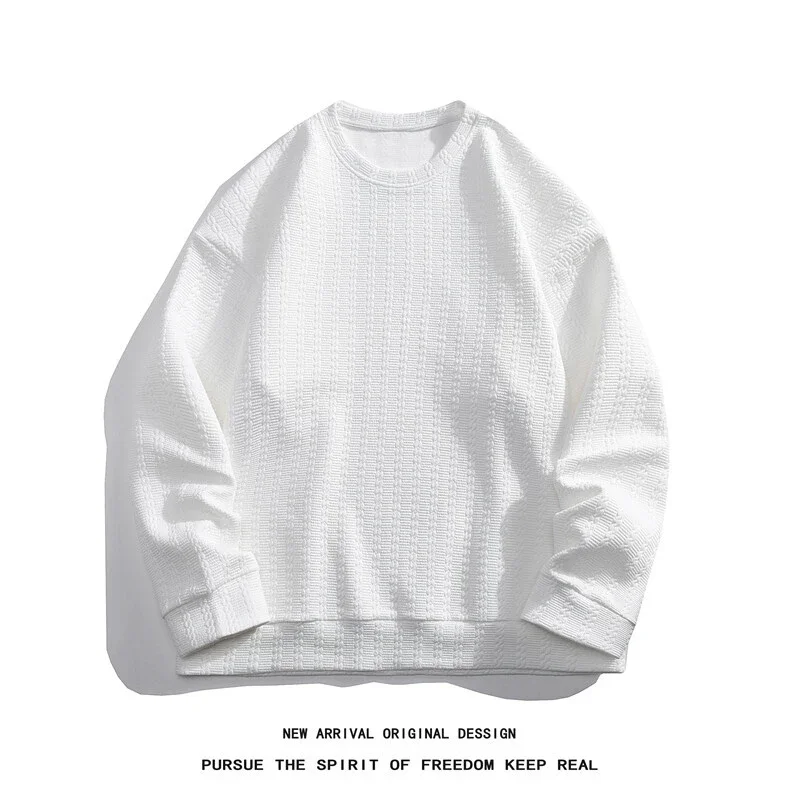 Men's Long Sleeve Textured Vintage Sweatshirt