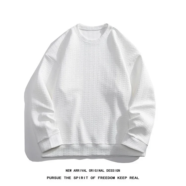 Men's Long Sleeve Textured Vintage Sweatshirt