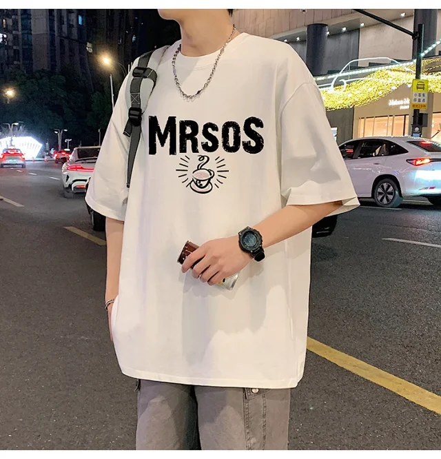 Men's Heavyweight Cotton Short Sleeve T-Shirt Detail