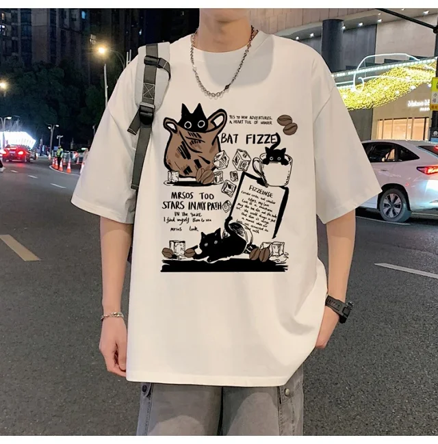Men's Heavyweight Cotton Cartoon Youth Tee Detail